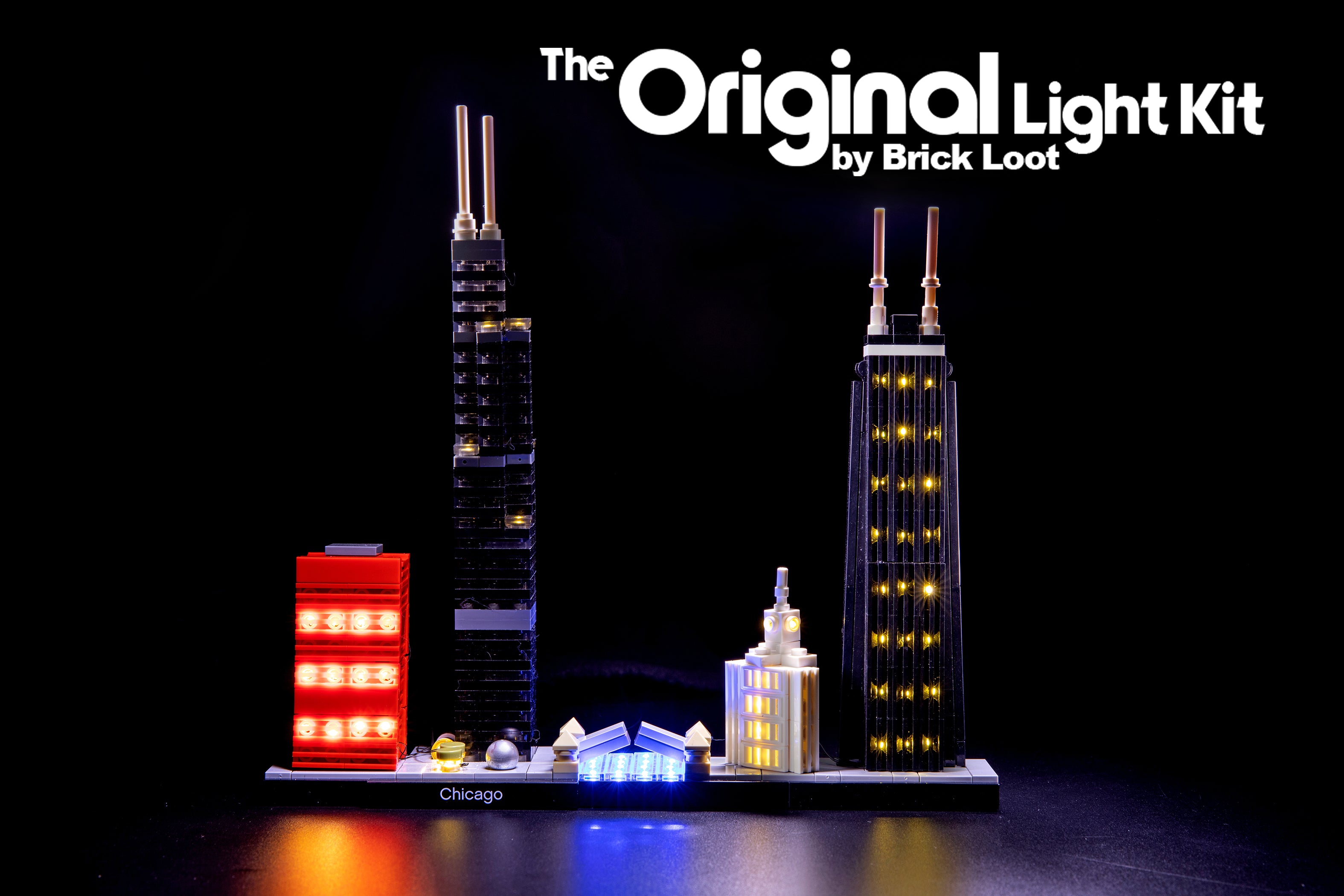 LED Lighting Kit for LEGO Architecture Las Vegas set 21047 by Brick Loot 