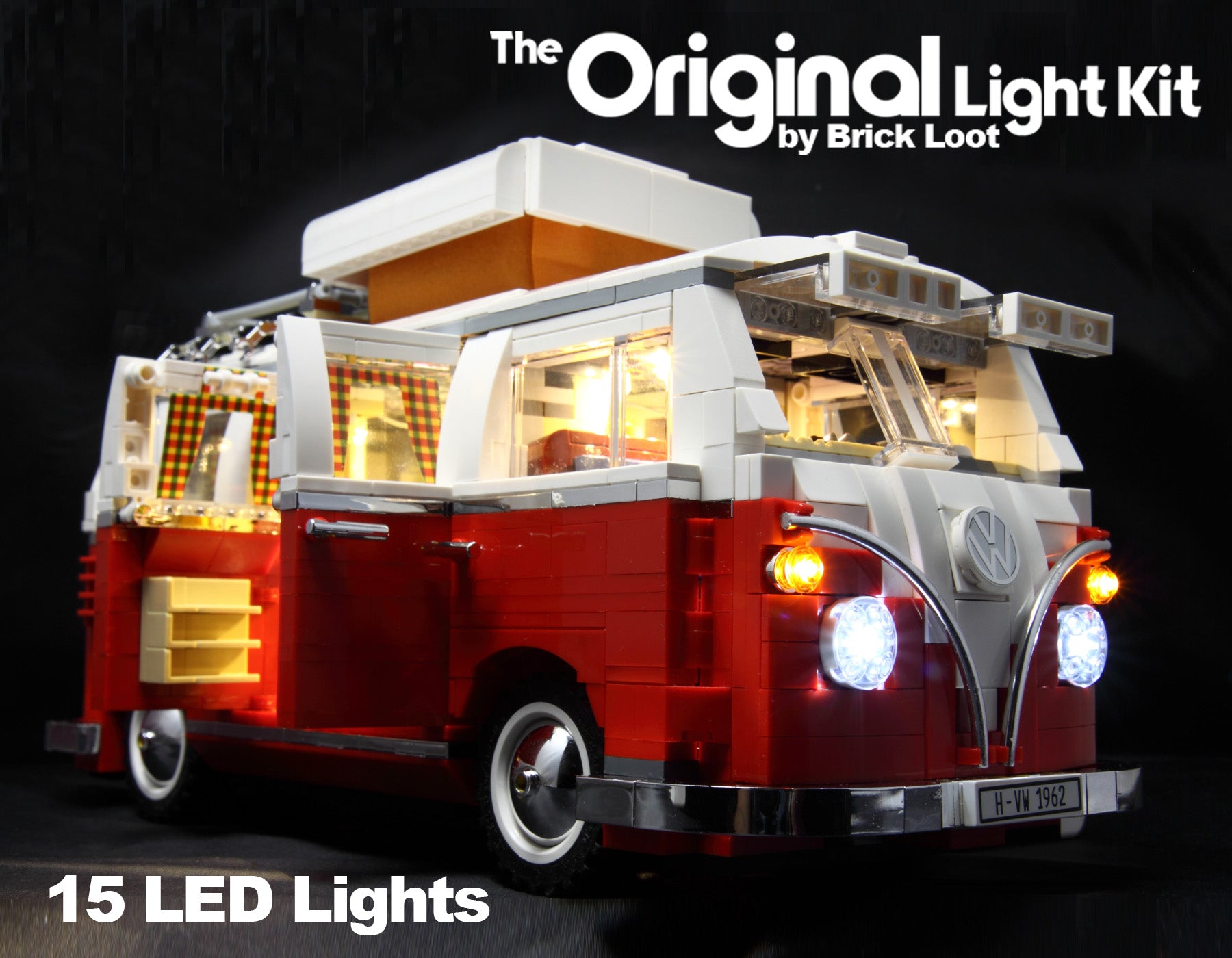 Brick Loot Deluxe LED Lighting Light Kit for Your Lego VW T2  Camper Van Set 10279- (Note: Model is NOT Included) : Toys & Games