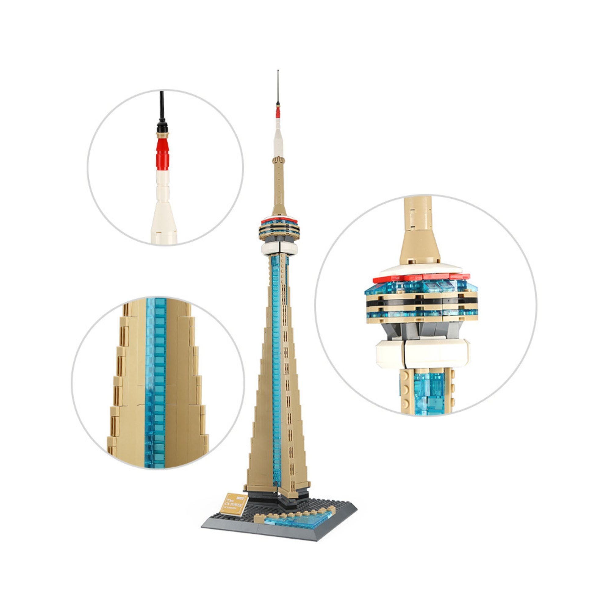 Architecture The CN Tower Toronto Canada Brick Set