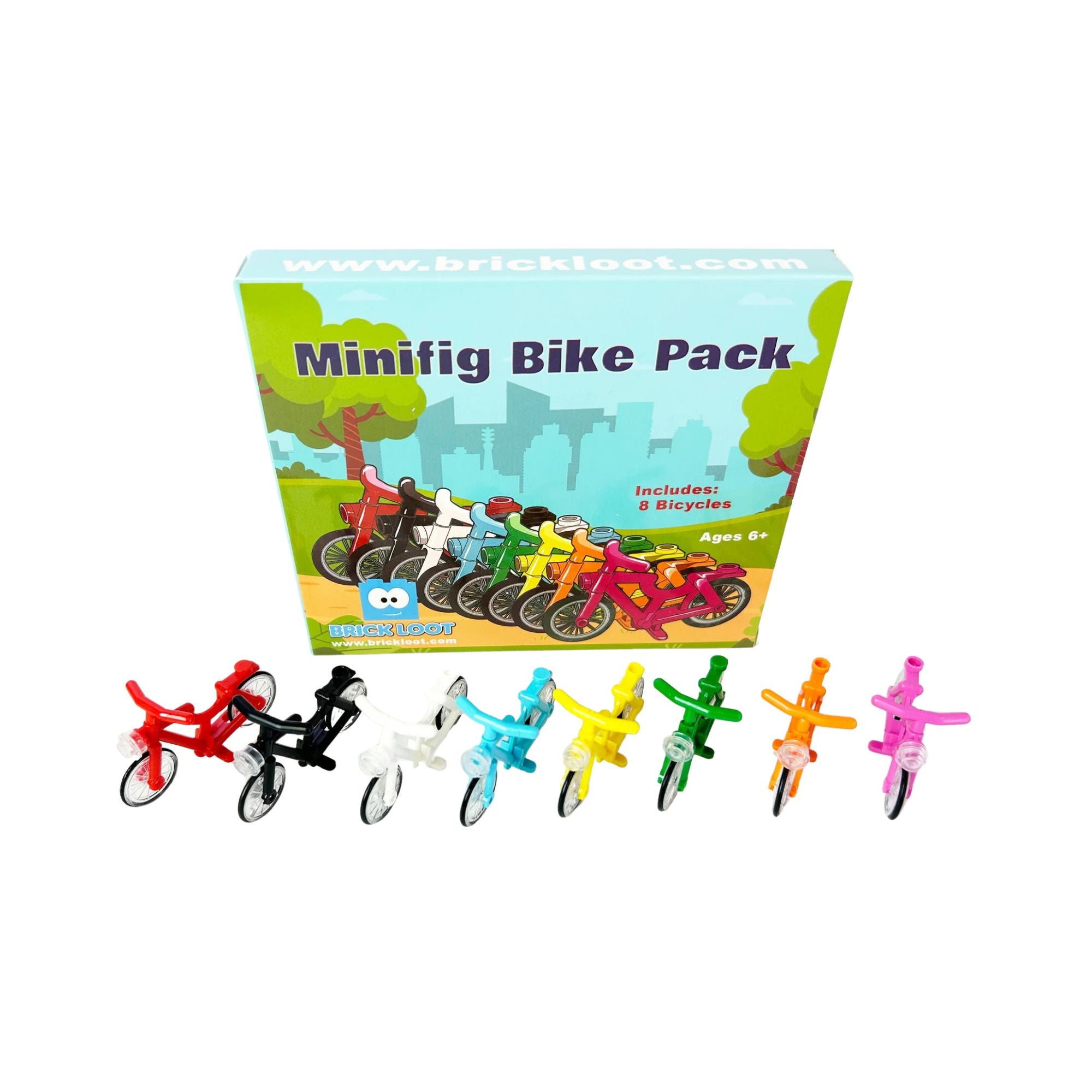 8 Pack - Brick Bicycles for your Minifigures