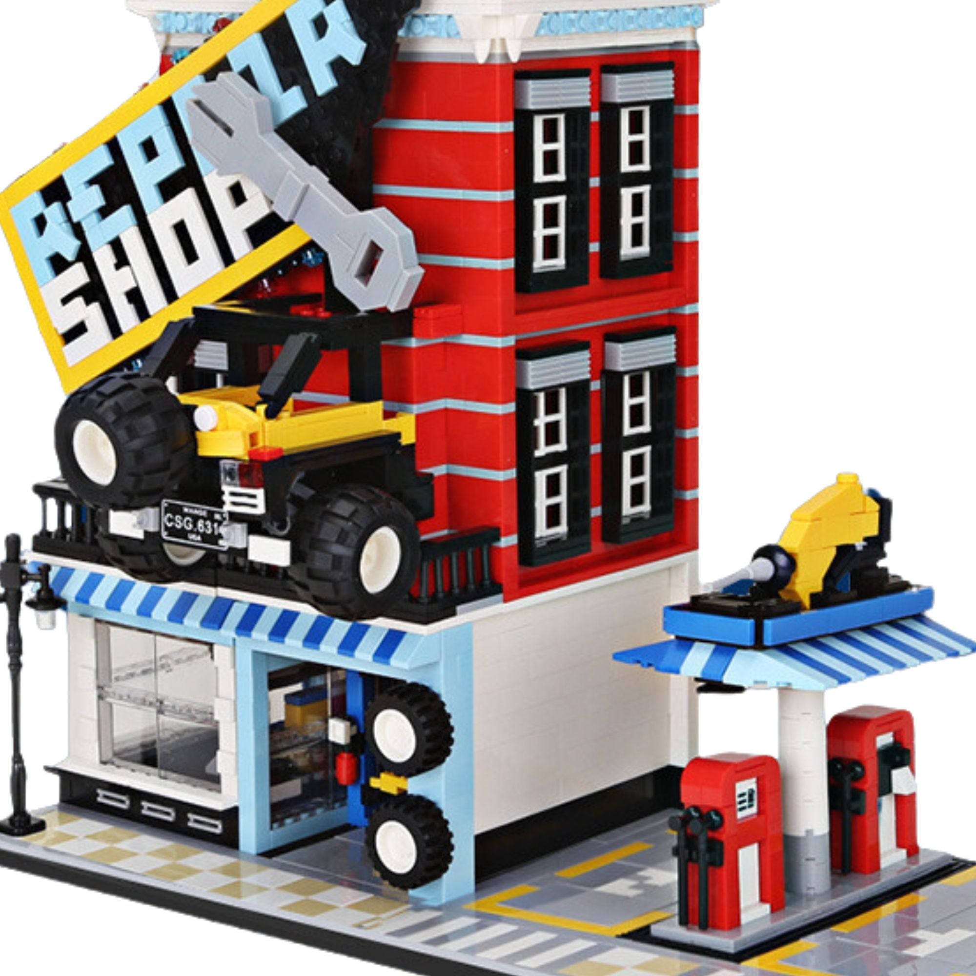 The Car Service Center Brick Set