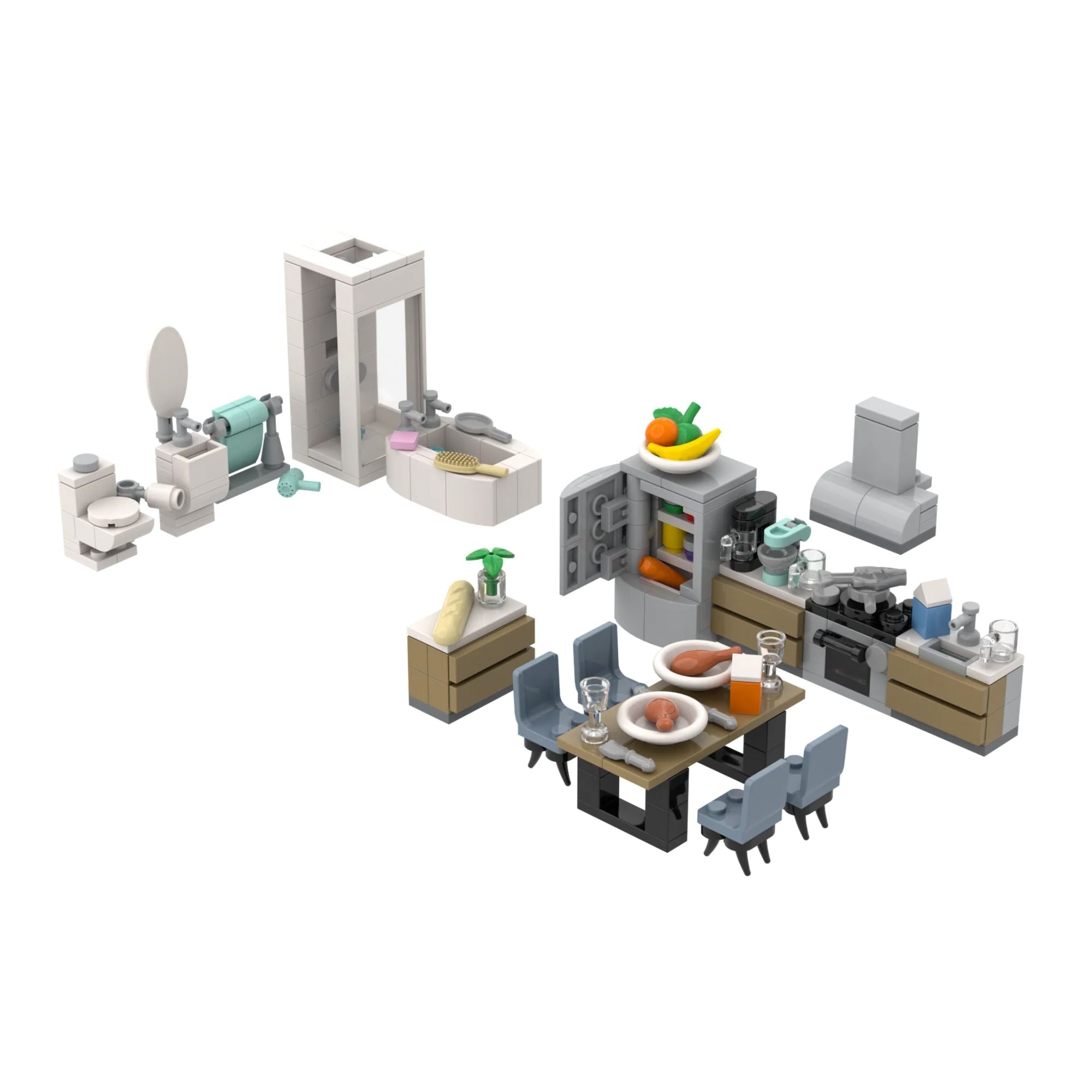 Kitchen & Bathroom Furniture - Apartment Life Brick Set