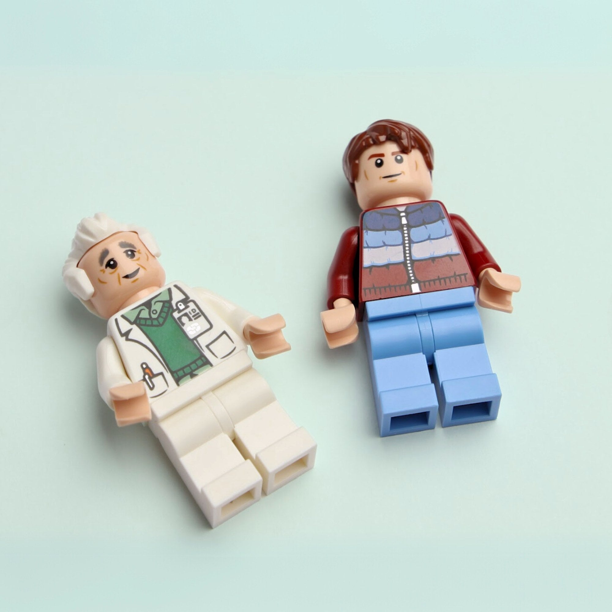 Doc and Marty - Custom Minifigure Duo