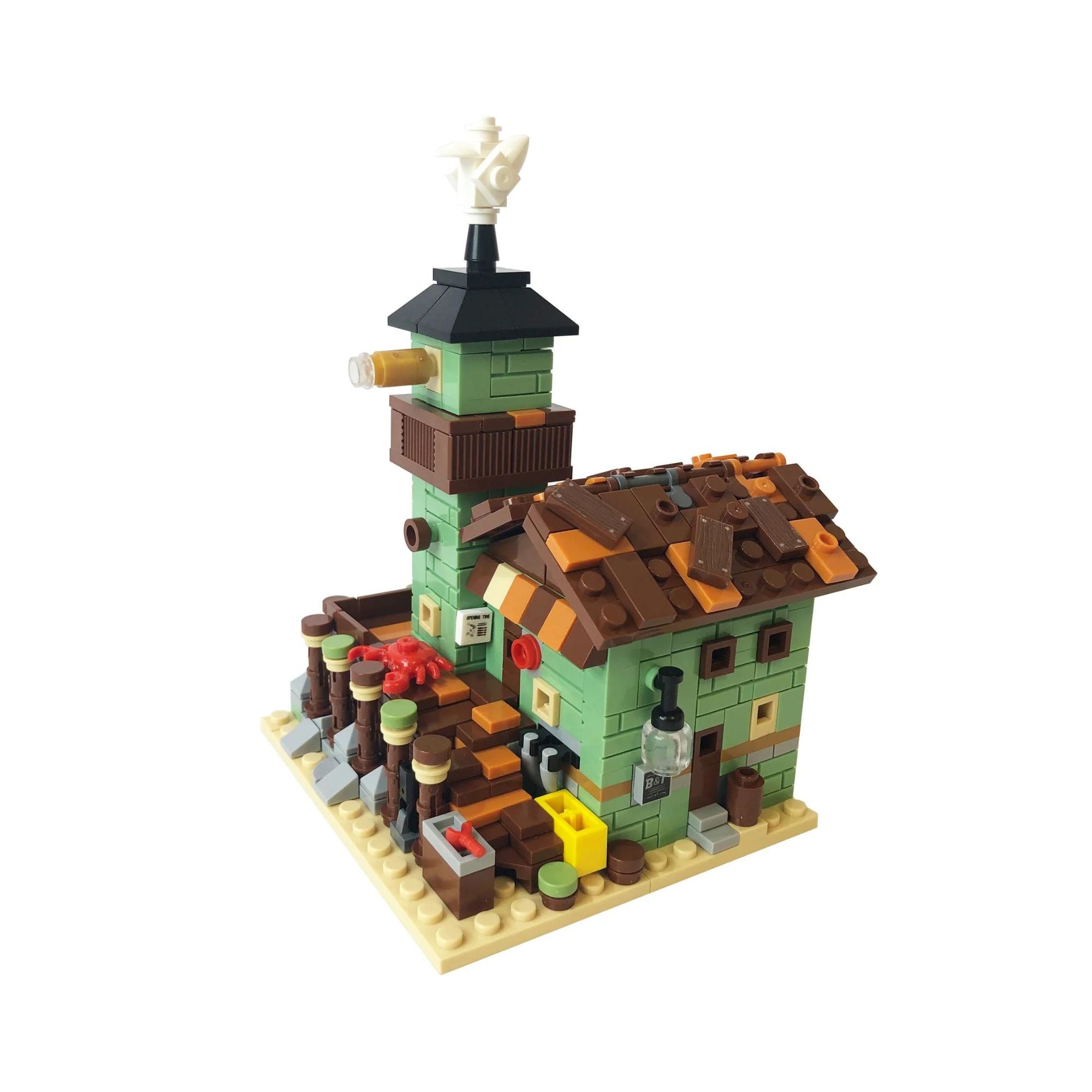 Mini City Bait Tackle Shop Fishing Store Brick Set Brick Loot