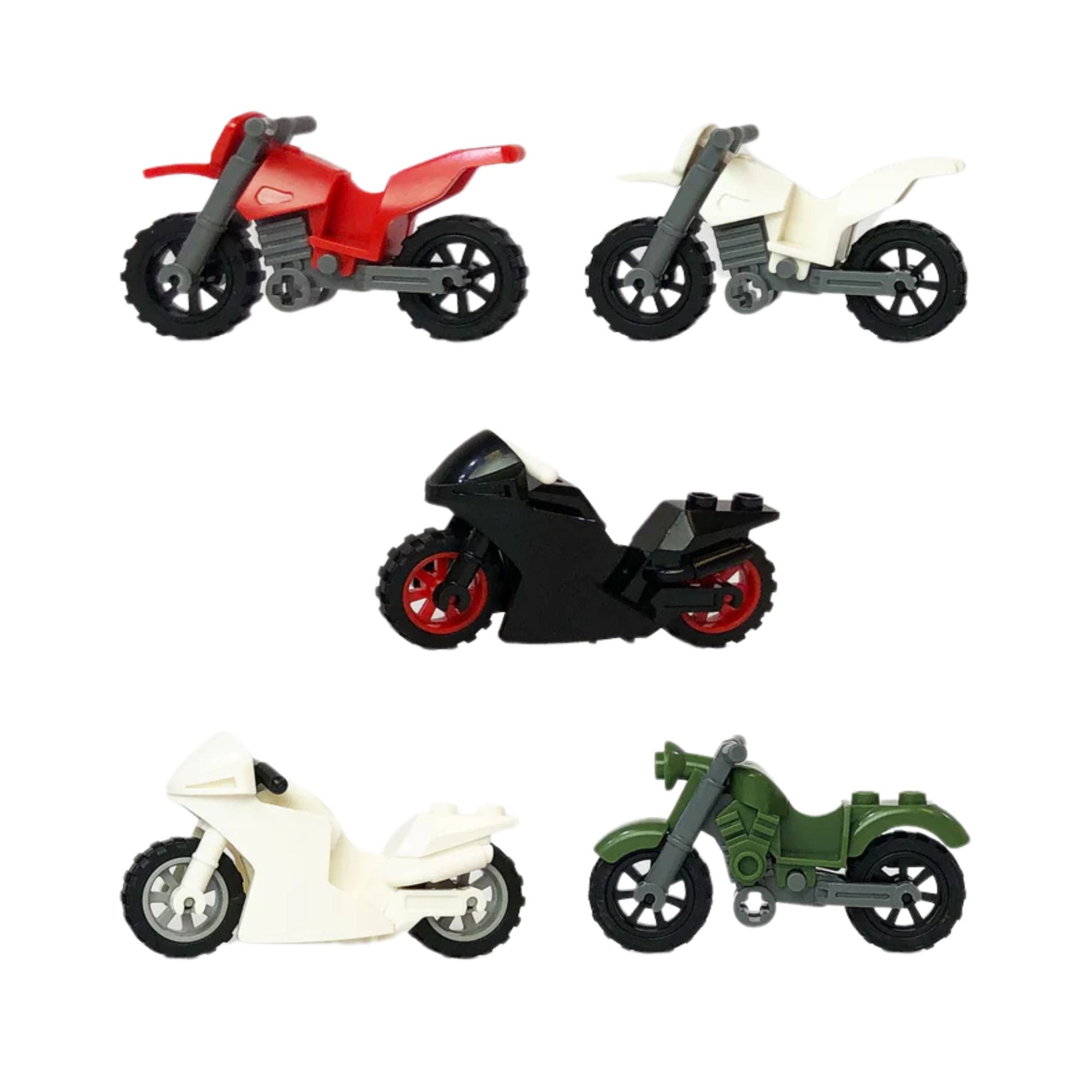 Motorcycle Bikes - 5 Different Motorcycle Bikes for your Minifigures