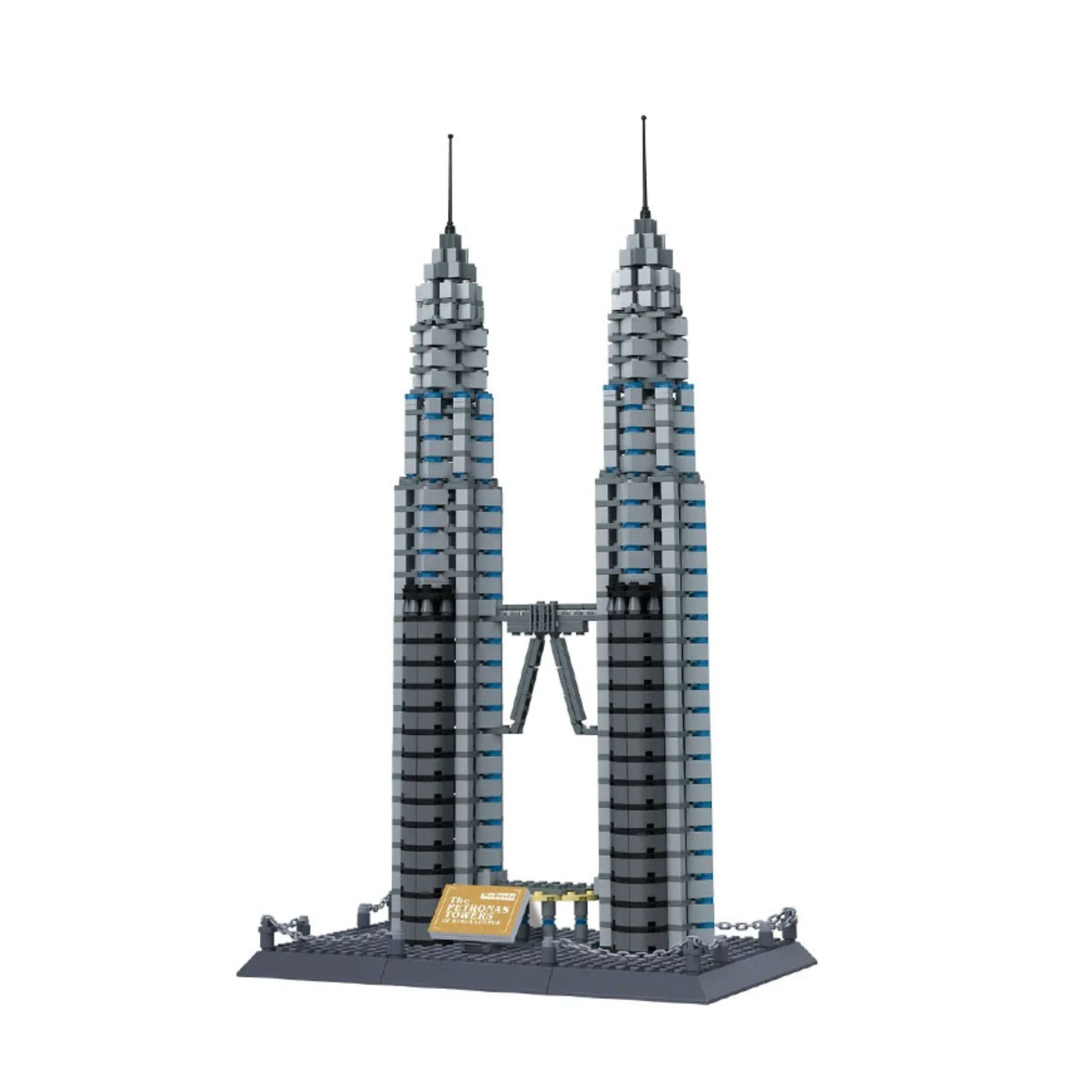 Architecture The Petronas of Malaysia Towers Brick Set