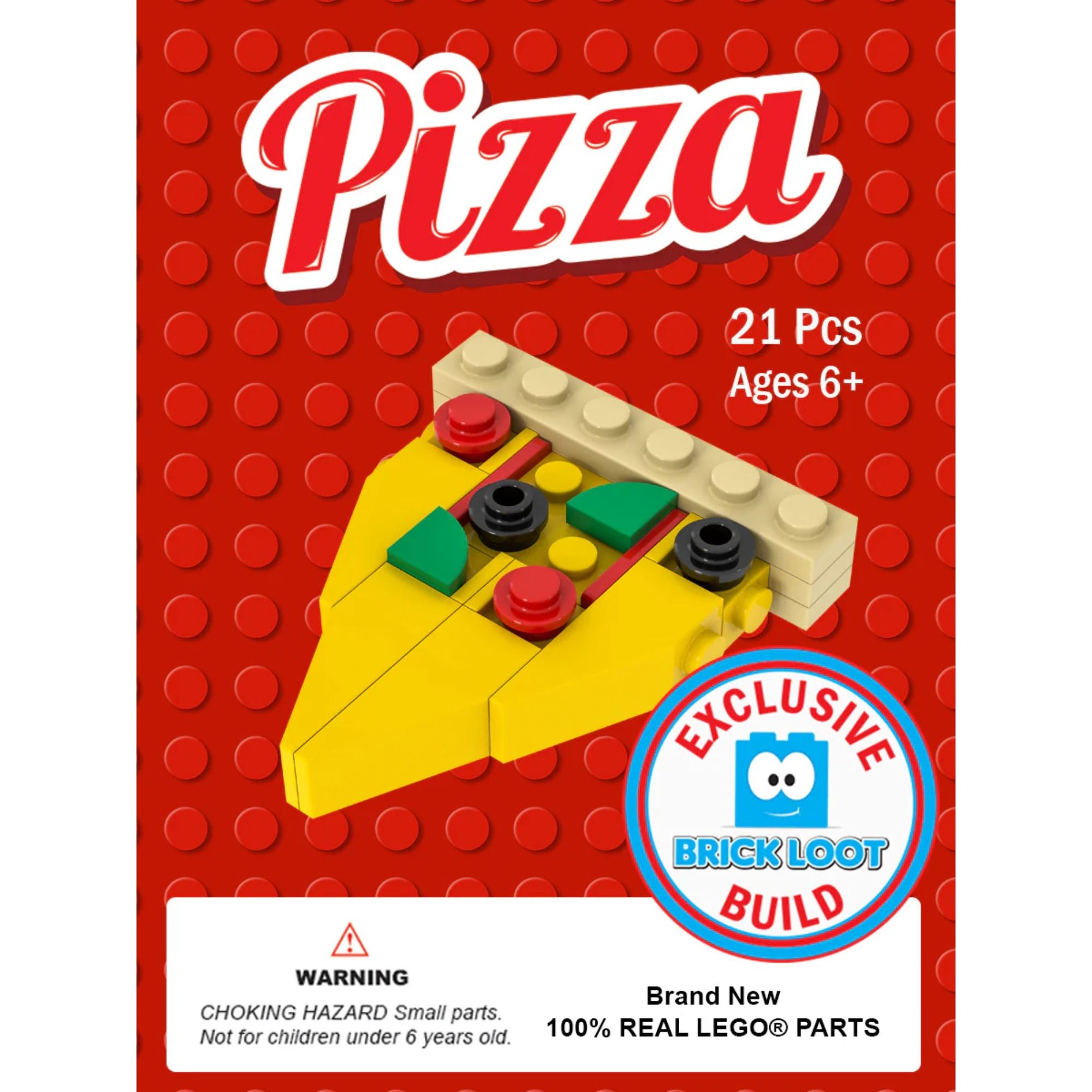 Exclusive Brick Loot Build Pizza Slice – 100% LEGO Bricks