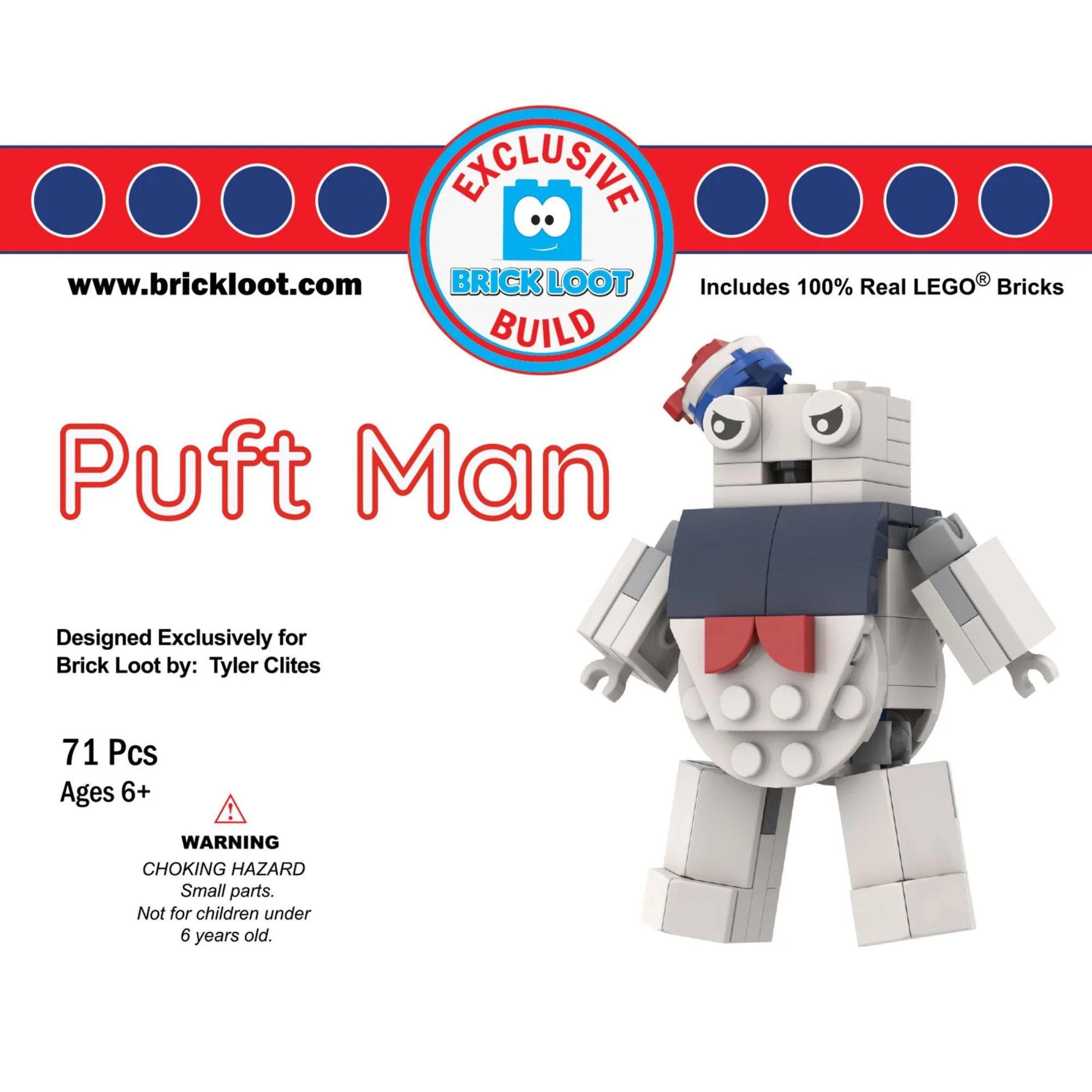 Exclusive Brick Loot Build Puft Man – 100% LEGO Bricks