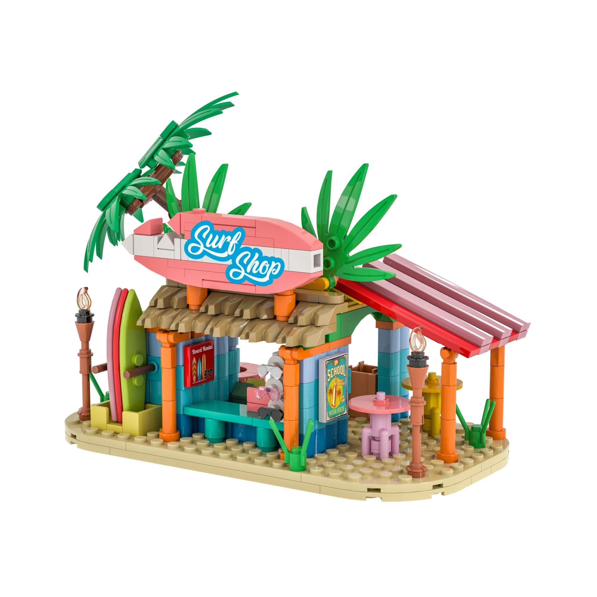 Surf's Up Surf Shop Brick Set