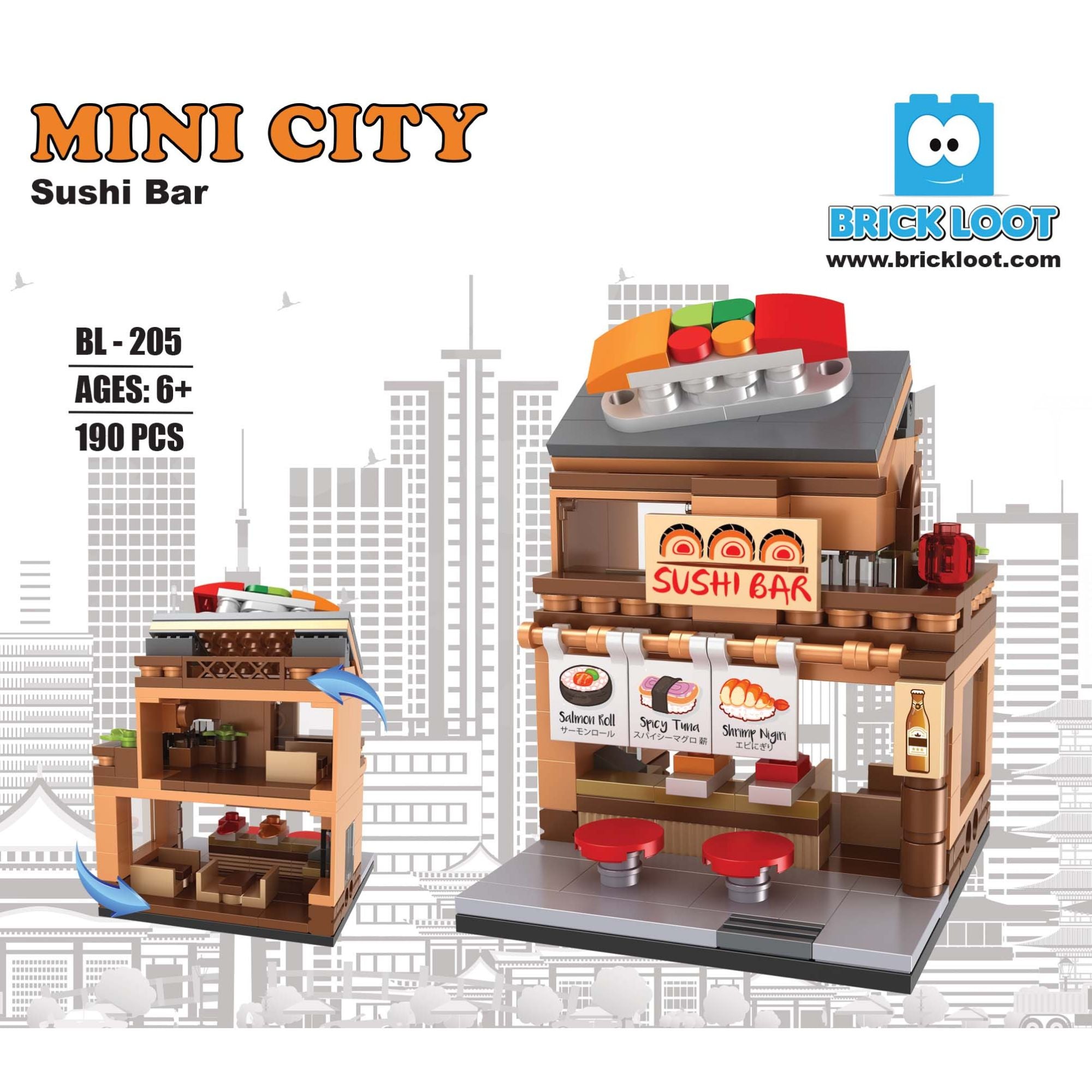 Mini City - Sushi Bar Brick Set