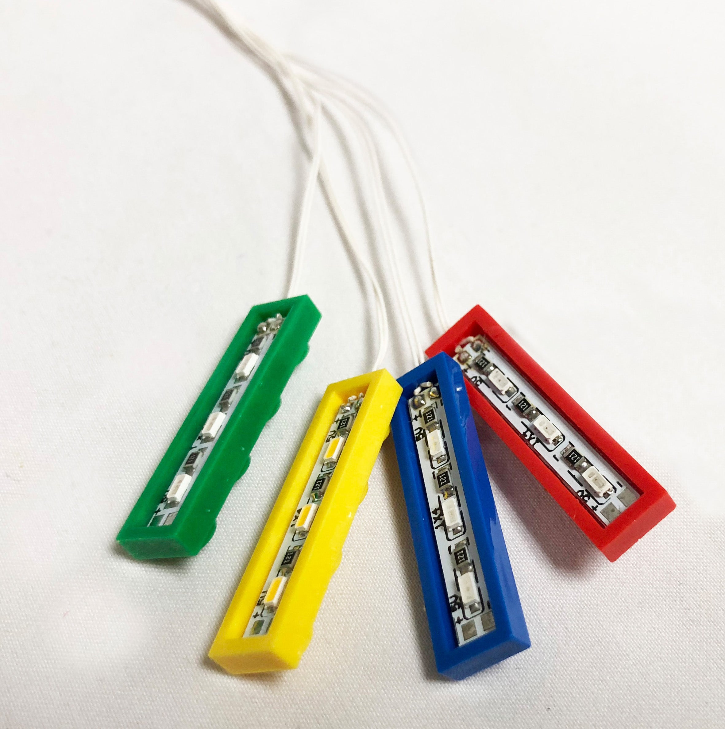 LED Light Kit for LEGO - Down Lights 1x4 (In Red, Green, Yellow, or Blue) - Light Linx