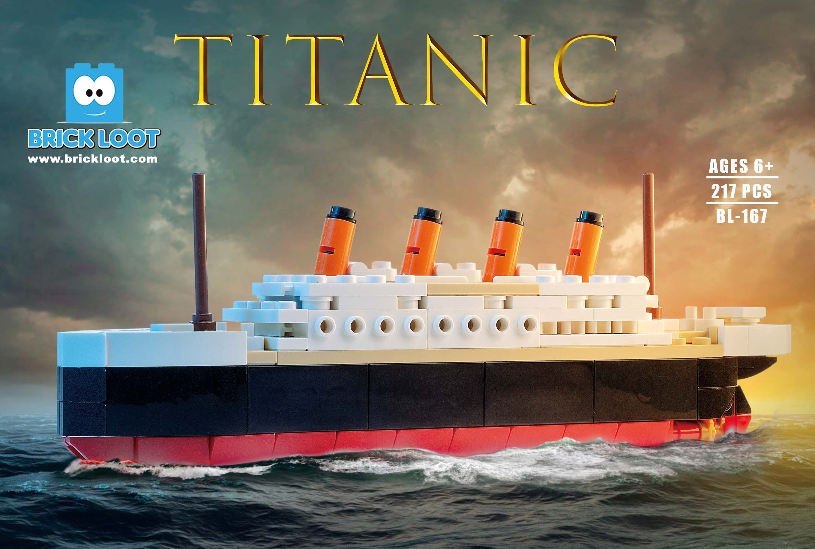 Titanic Ship Brick Set - 217 Pieces