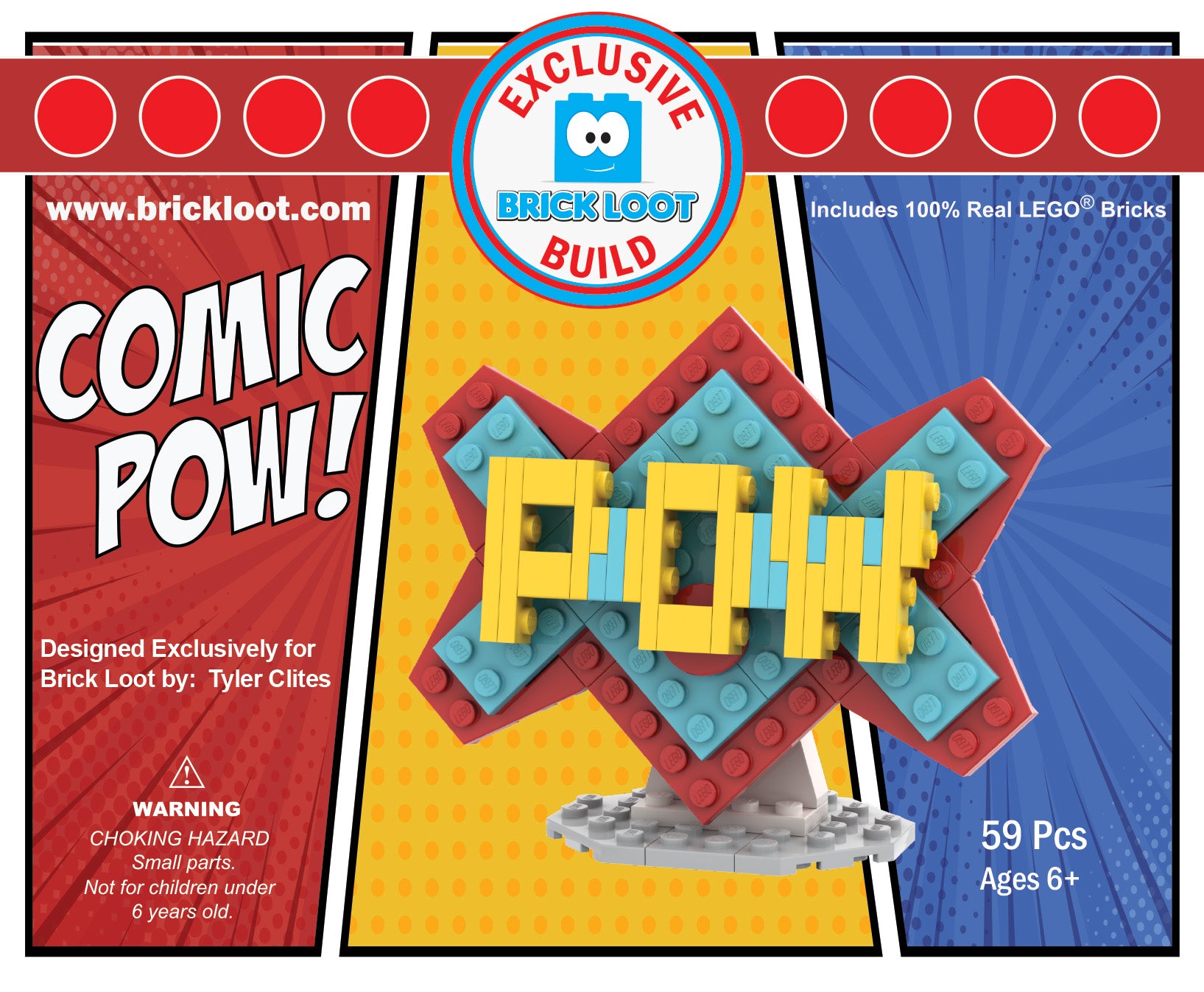 Exclusive Brick Loot Build Comic POW – 100% LEGO Bricks