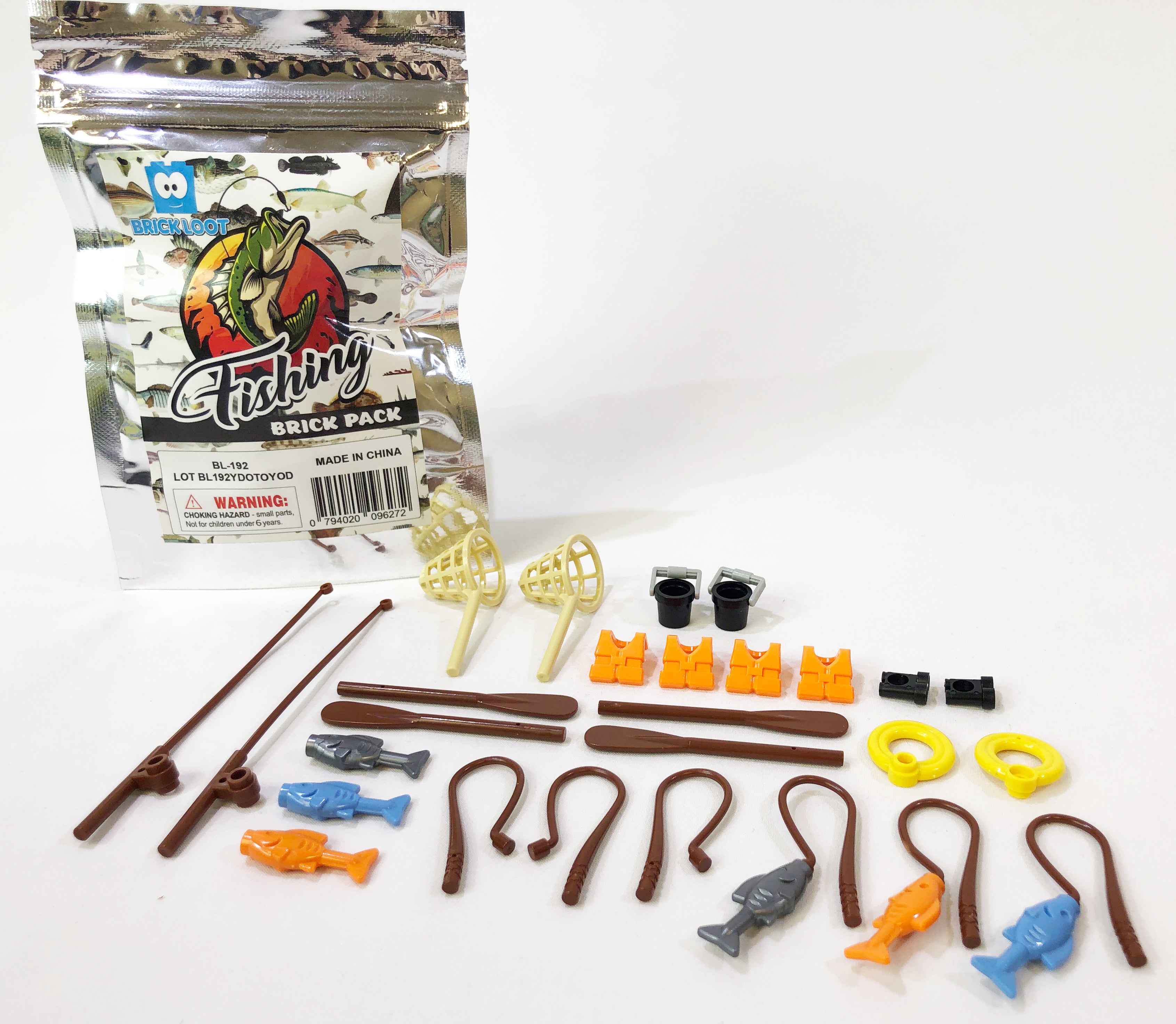 Fishing Brick Accessory Pack - Major Brand Brick Compatible