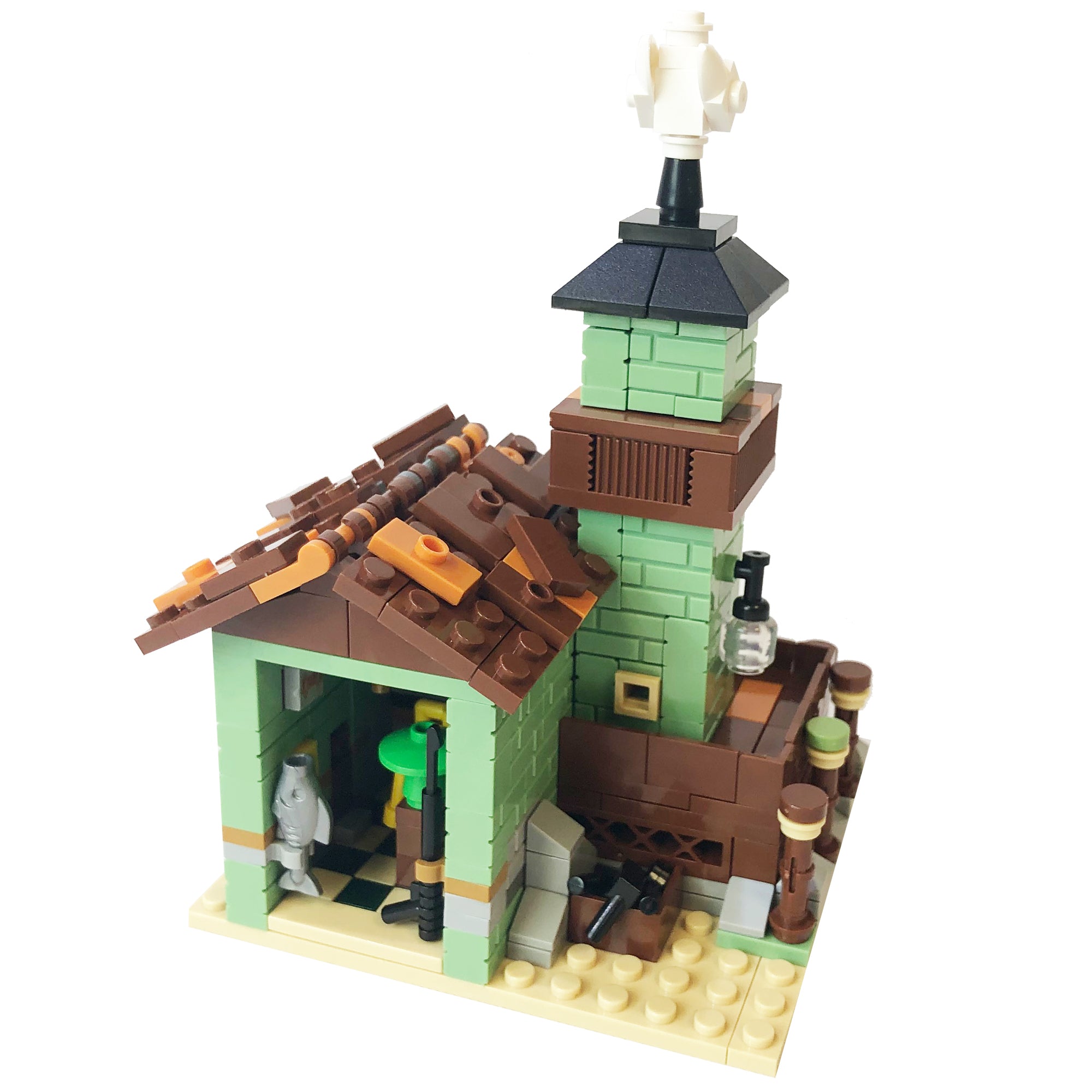 Mini City - Bait & Tackle Shop - Fishing Store Brick Set