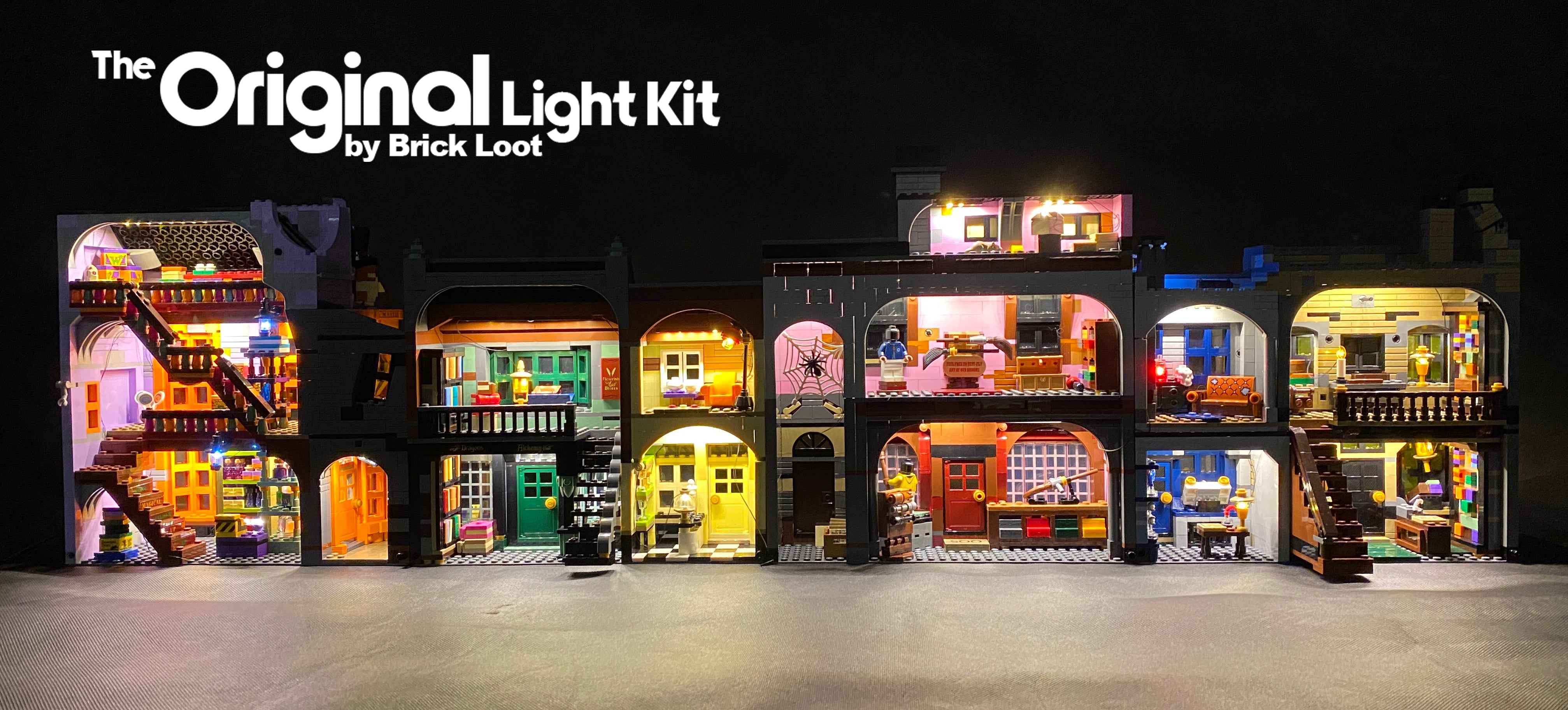 Diagon alley best sale lego light kit