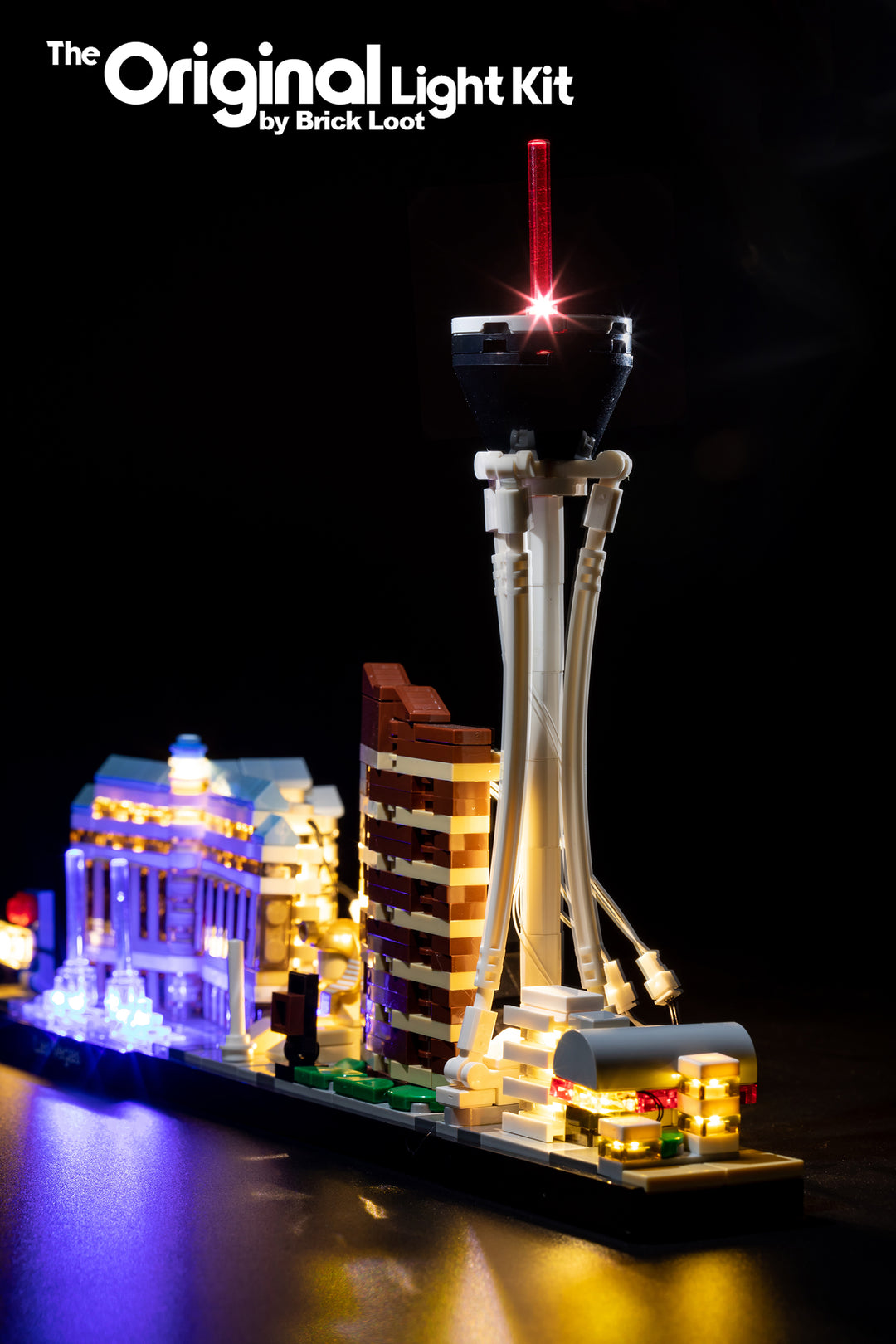 LED Lighting Kit for LEGO Architecture Las Vegas set 21047 by Brick Loot 