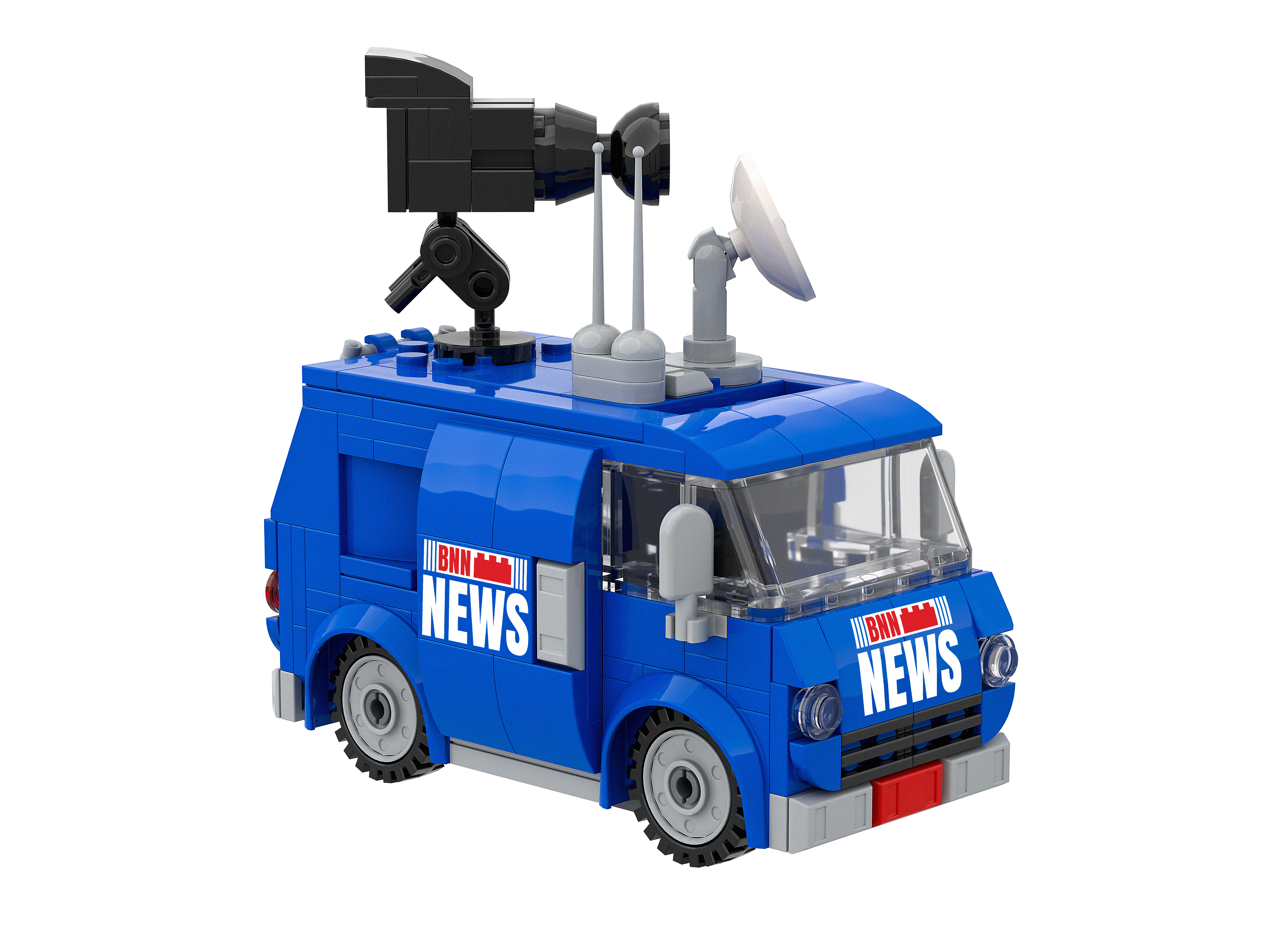 Brickin Nightly News Van Brick Set