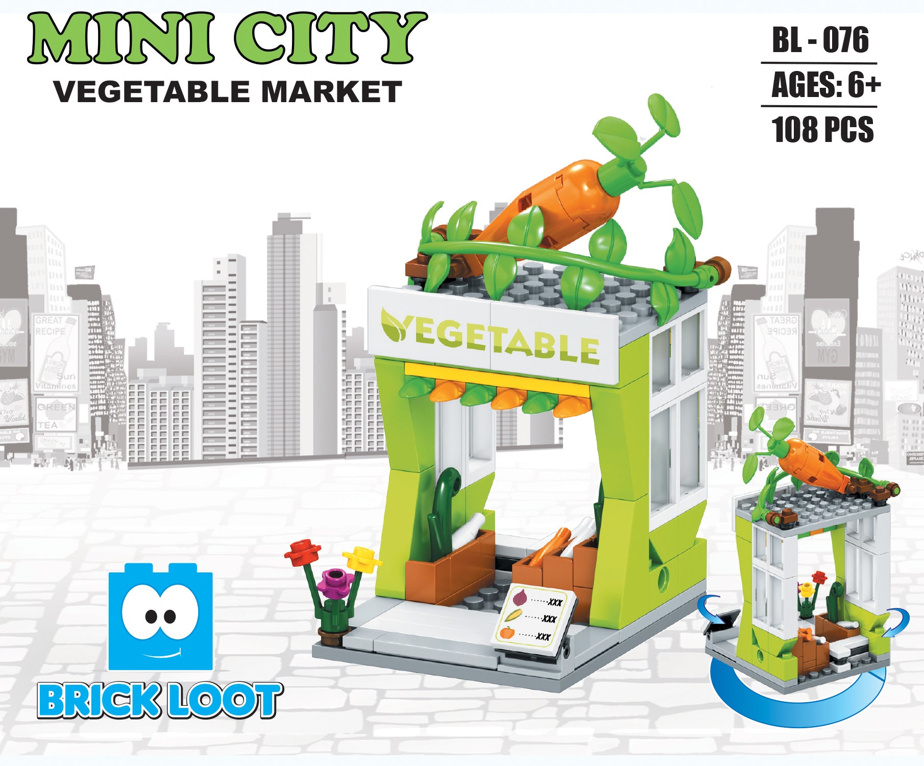 Mini city building discount blocks