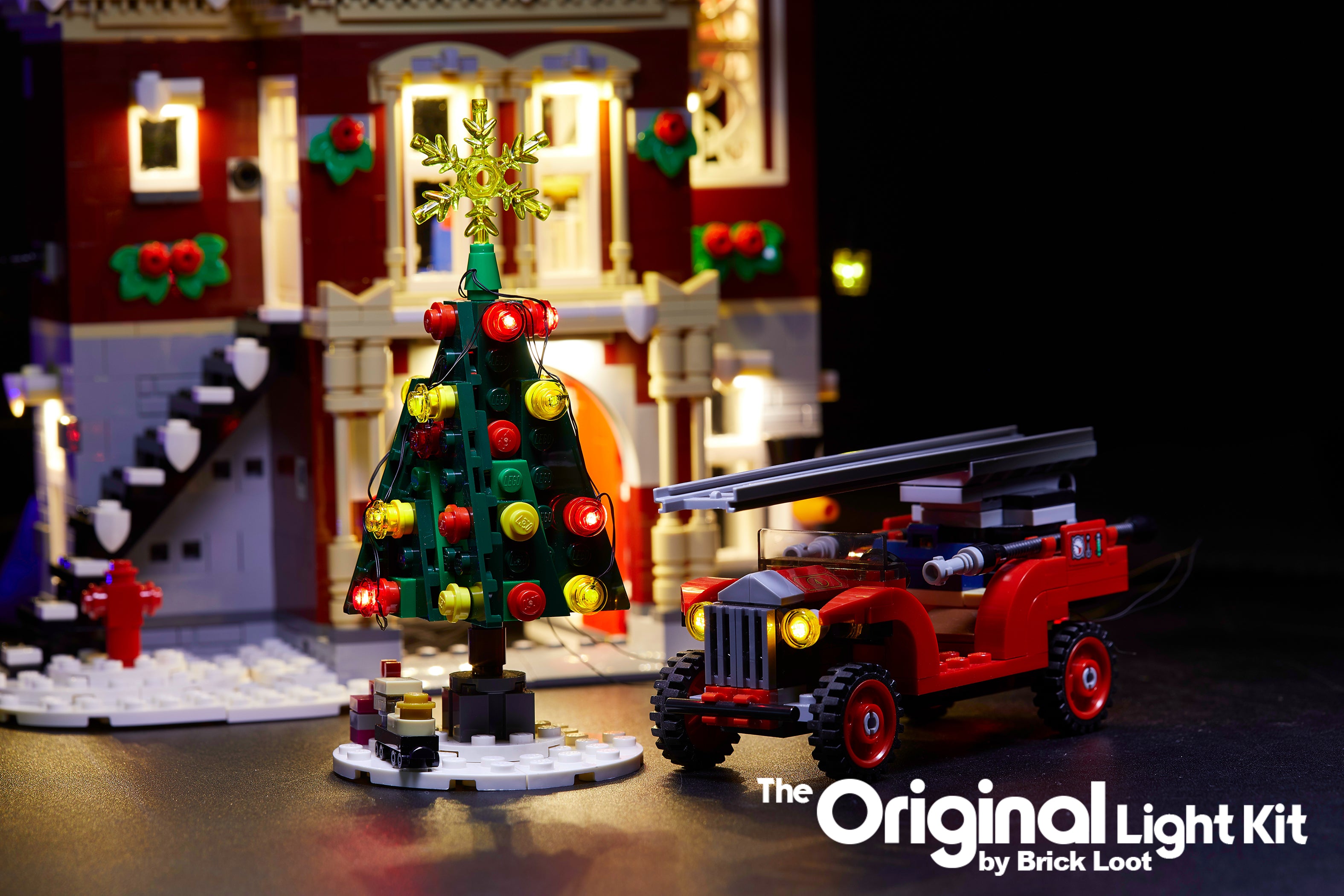 Winter village fire online station lego